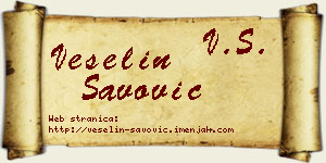 Veselin Savović vizit kartica